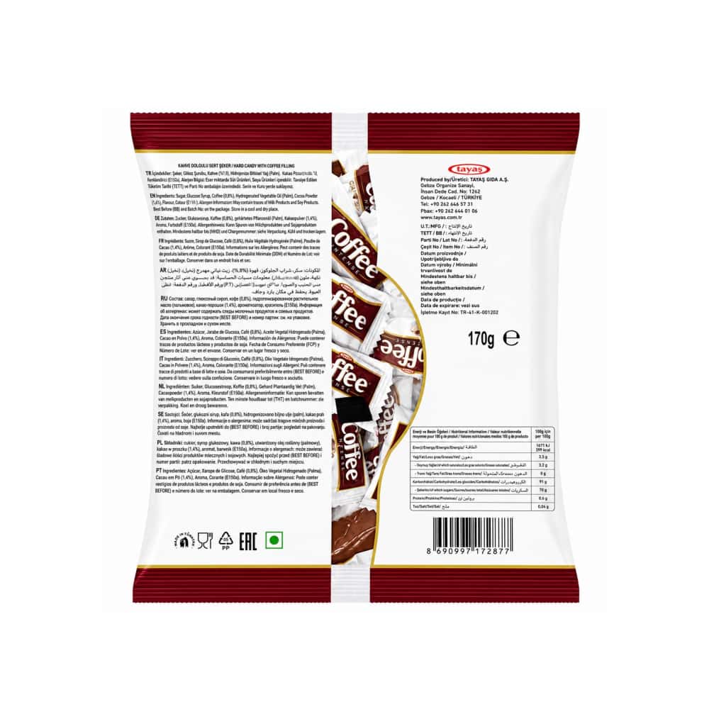 Caramelo duro con relleno de café Tayas (170 g / 5.99 oz) - Miniatura 2
