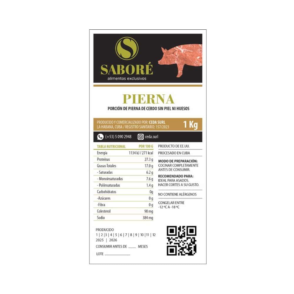 Pierna de cerdo deshuesada Saboré (1 kg / 2.2 lb) - Miniatura 3
