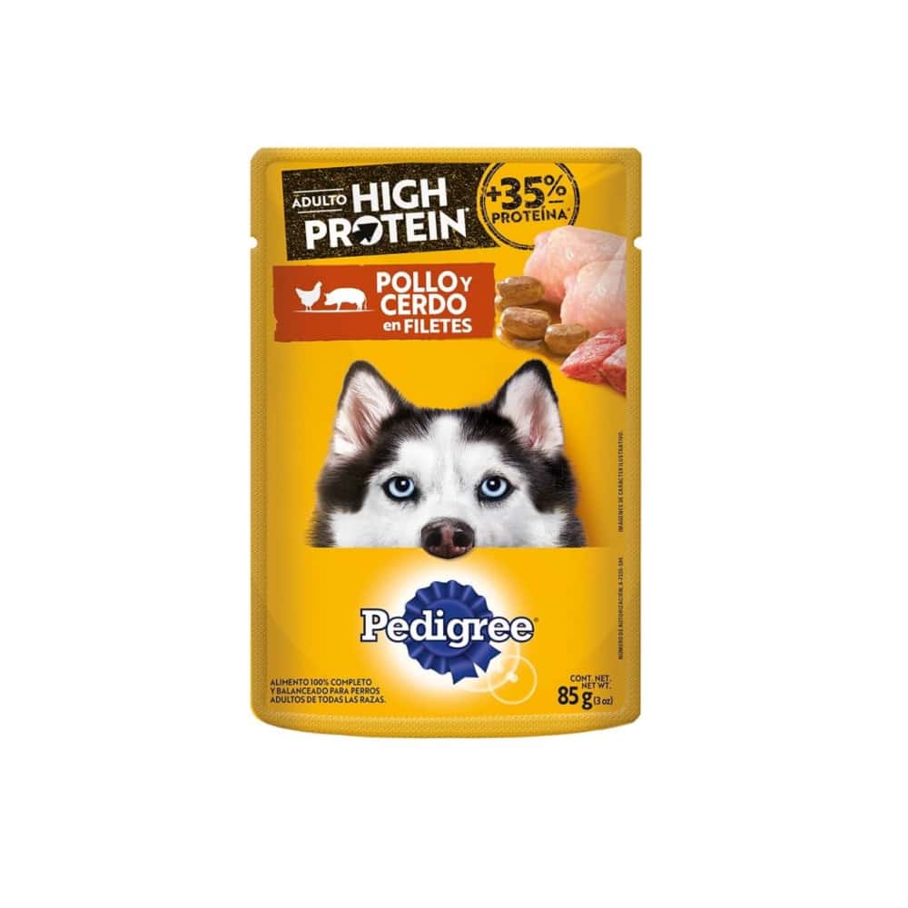 Alimento pollo y cerdo en filetes para perro adulto Pedigree (85 g / 2.99 oz) - Miniatura 1