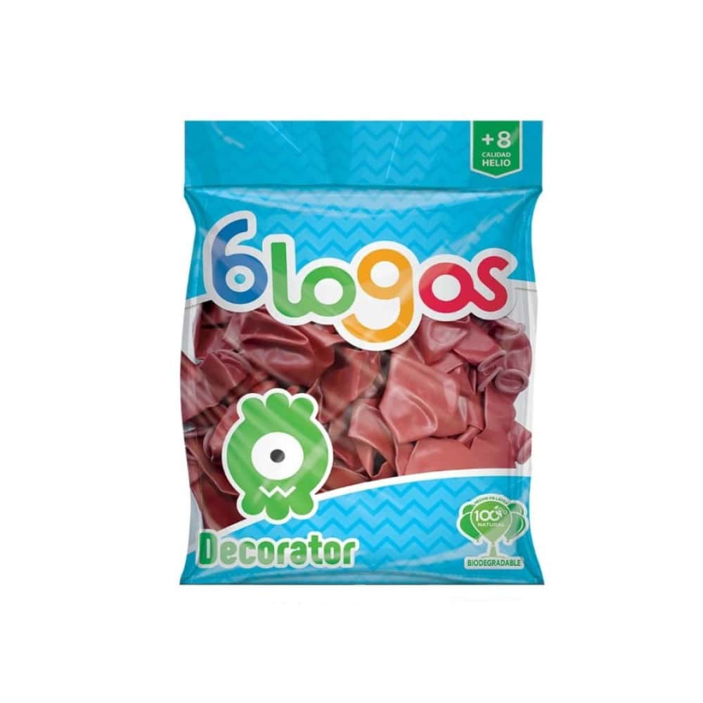 Paquete de globos rojo cereza Blogos Decorator (50 U) - Miniatura 1
