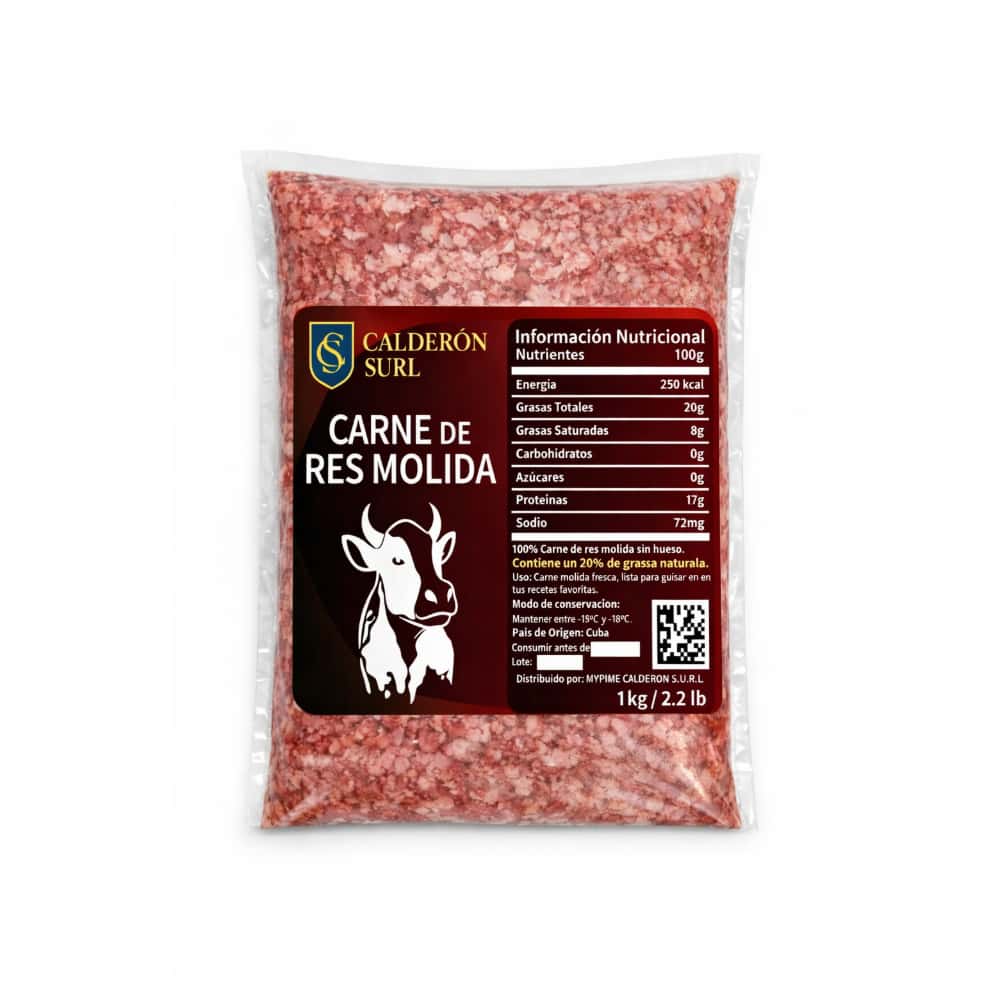 Carne de res molida Calderón (1kg / 2.2 lb) - Miniatura 1