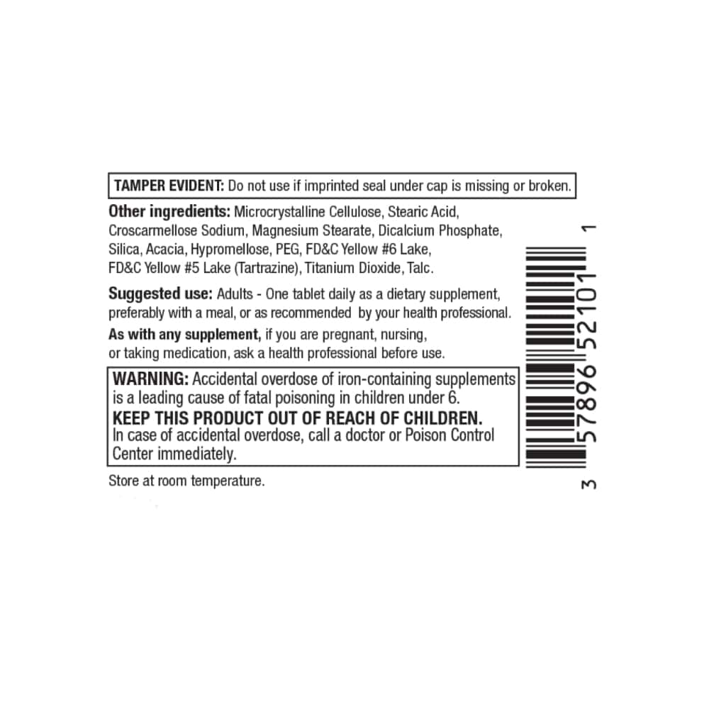 Multivitaminas con hierro Gericare (100 tabletas) - Miniatura 3
