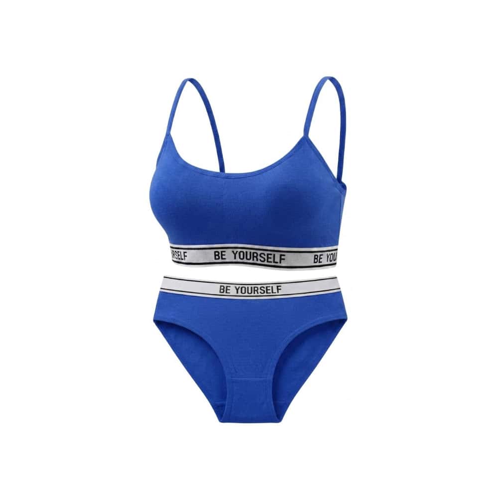 Conjunto de ropa interior femenina de 2 piezas color azul Alby - Miniatura 1