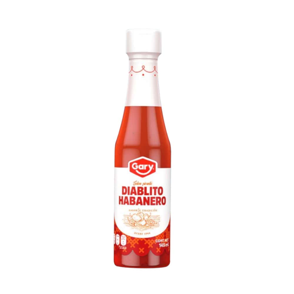 Salsa picante de chile rojo habanero Gary (145 ml) - Miniatura 1