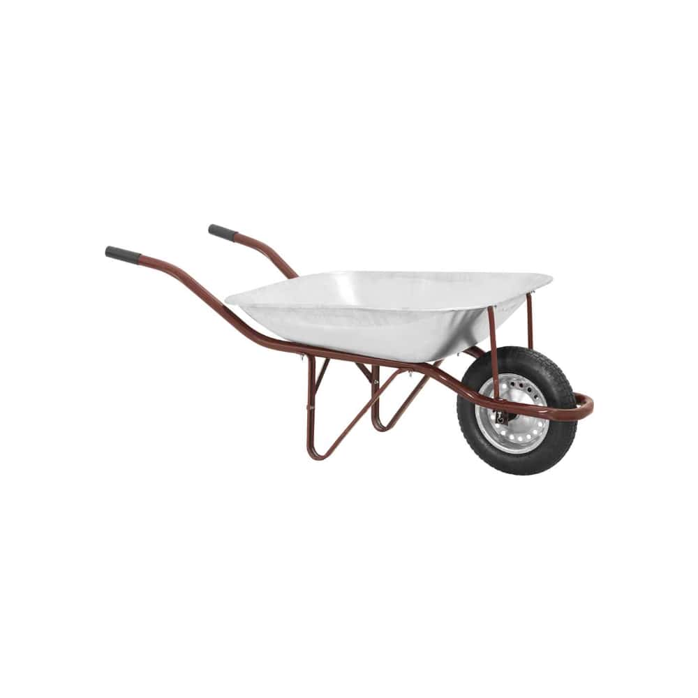 Carretilla galvanizada gris de carga cubo recto Vonder - Miniatura 1