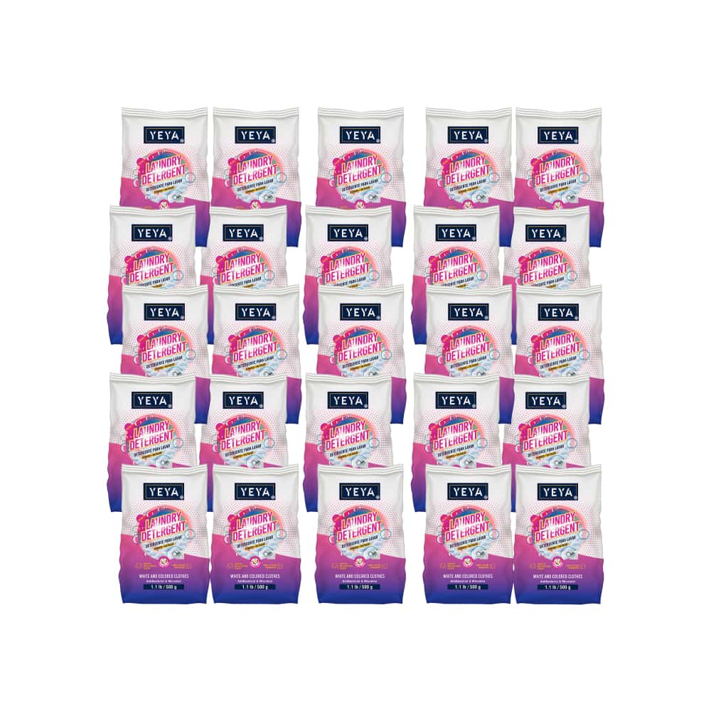 Detergente en polvo con aroma a flores YEYA (25 x 500 g / 1.1 lb) - Miniatura 1