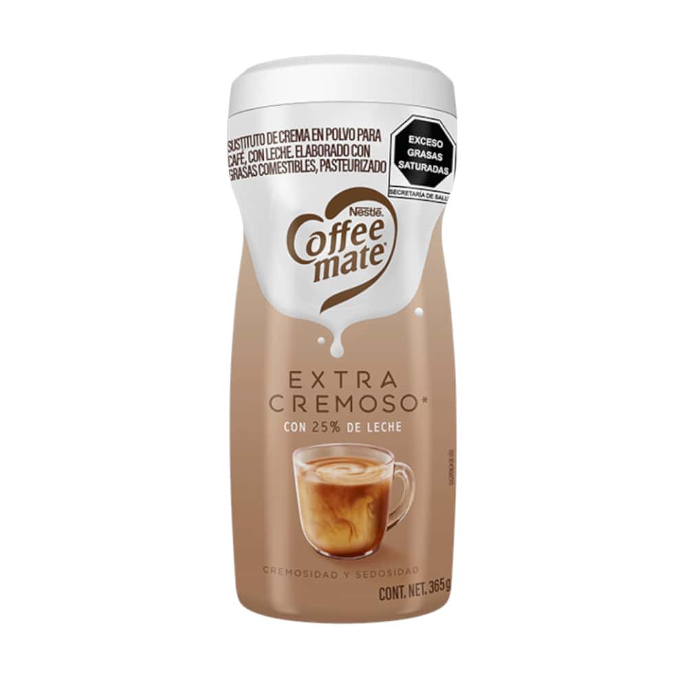 Sustituto de crema para café extra cremoso con 25% de leche Coffee Mate Nestlé (365 g / 12.87 oz) - Miniatura 1