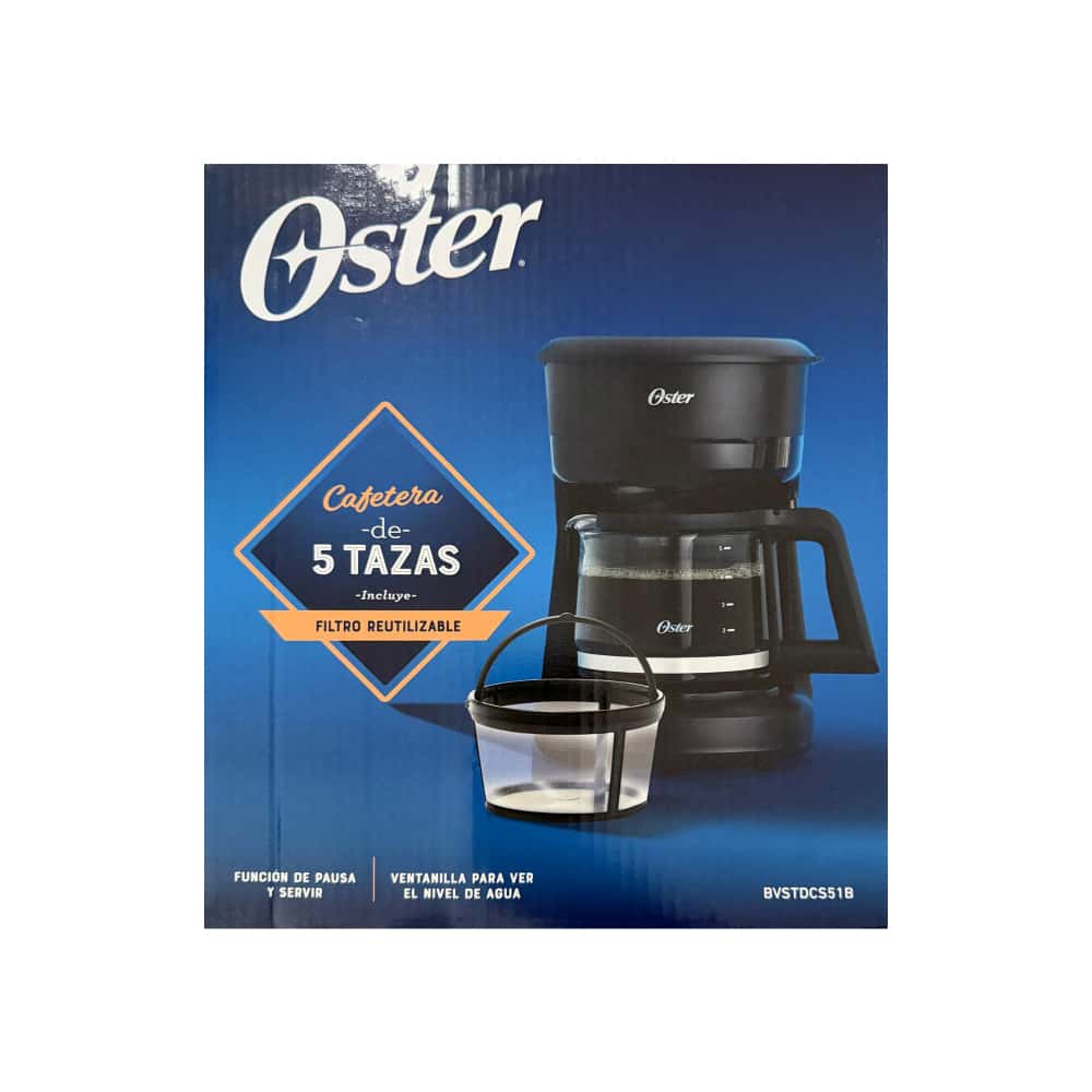 Cafetera de 5 tazas negra Oster BVSTDCS51B - Miniatura 3