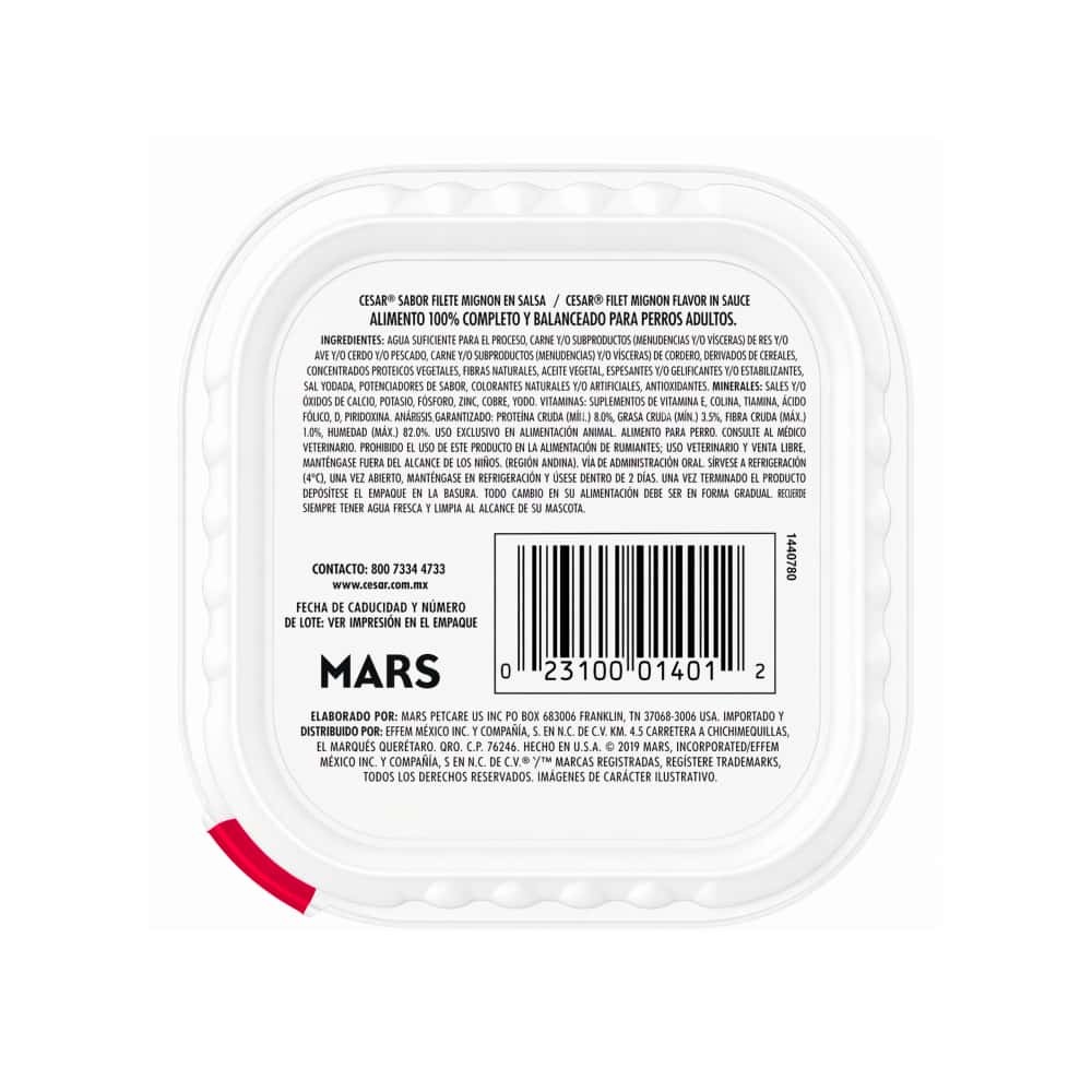 Alimento para perro carne de res en su jugo Clásico Cesar (100 g / 3.5 oz) - Miniatura 2