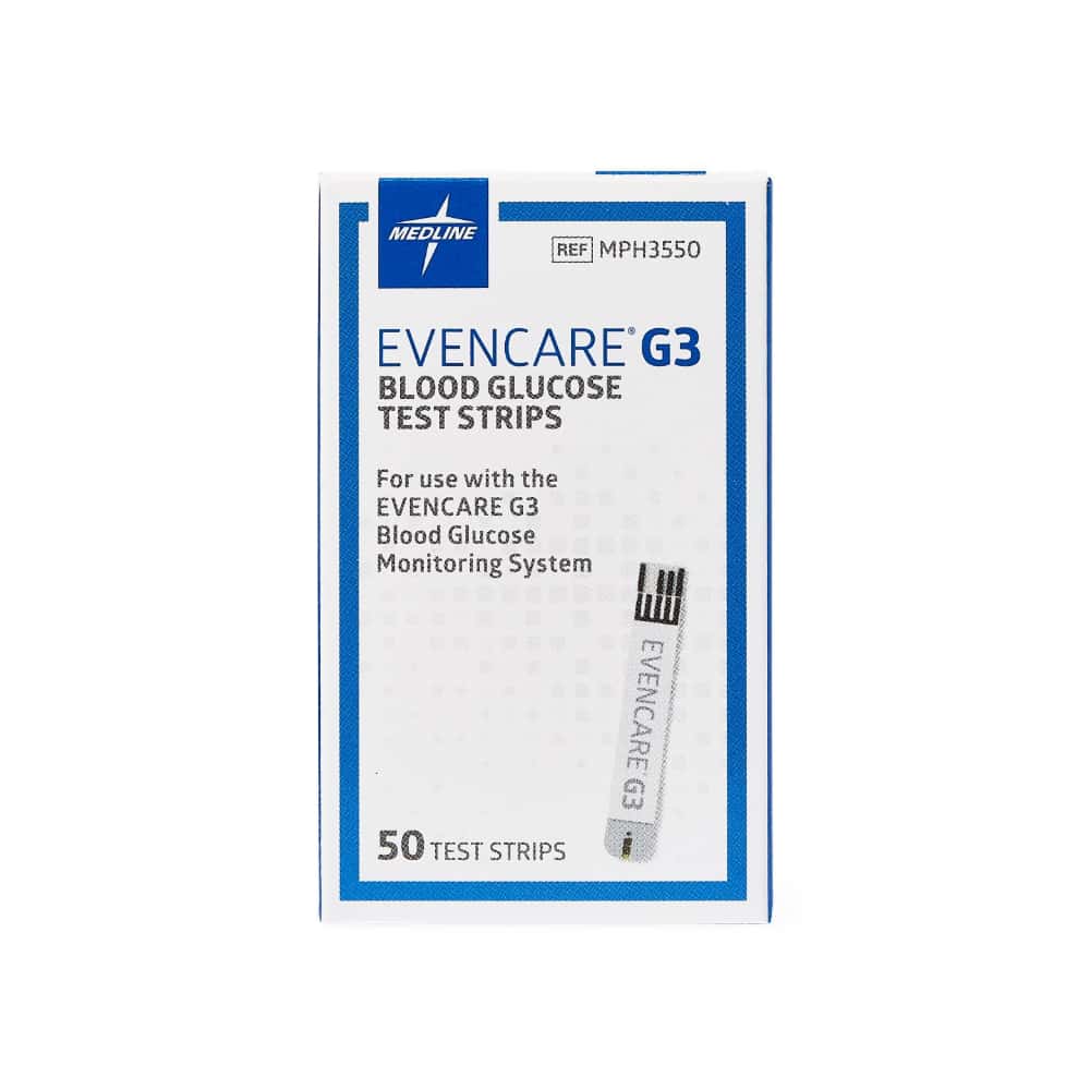 Tiras reactivas de glucosa en sangre EvenCare G3 Medline (50 U) - Miniatura 7