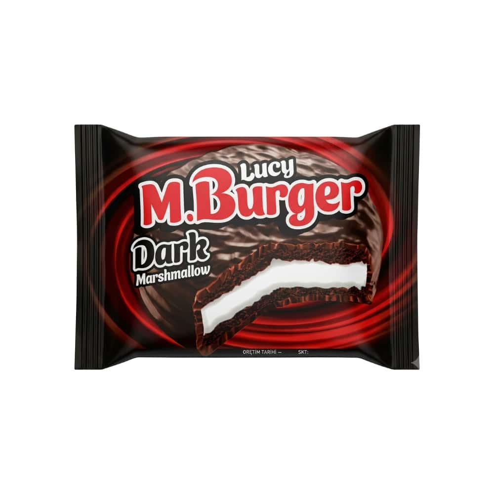 Alfajor de chocolate oscuro relleno de malvavisco M.Burger Lucy Simsek (45 g / 1.58 oz) - Miniatura 1