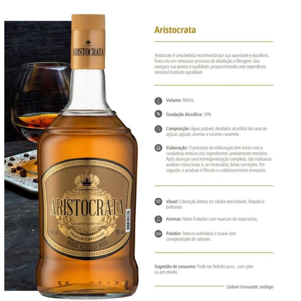 Bebida alcoholica mixta Aristocrata (900 ml) - Miniatura 3
