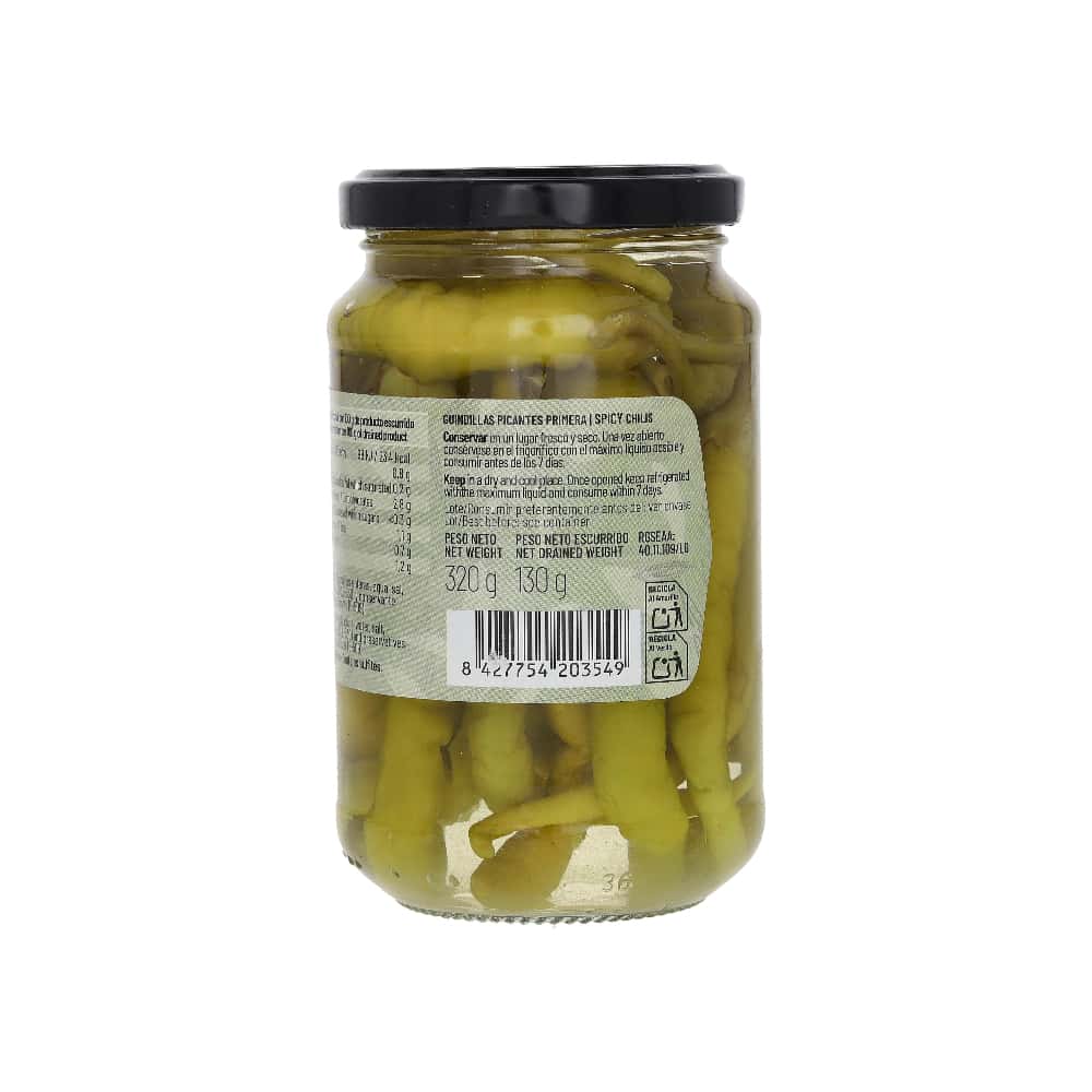 Guindillas picantes en vinagre primera calidad La Huerta de al Lado (320 g / 11.29 oz) - Miniatura 3