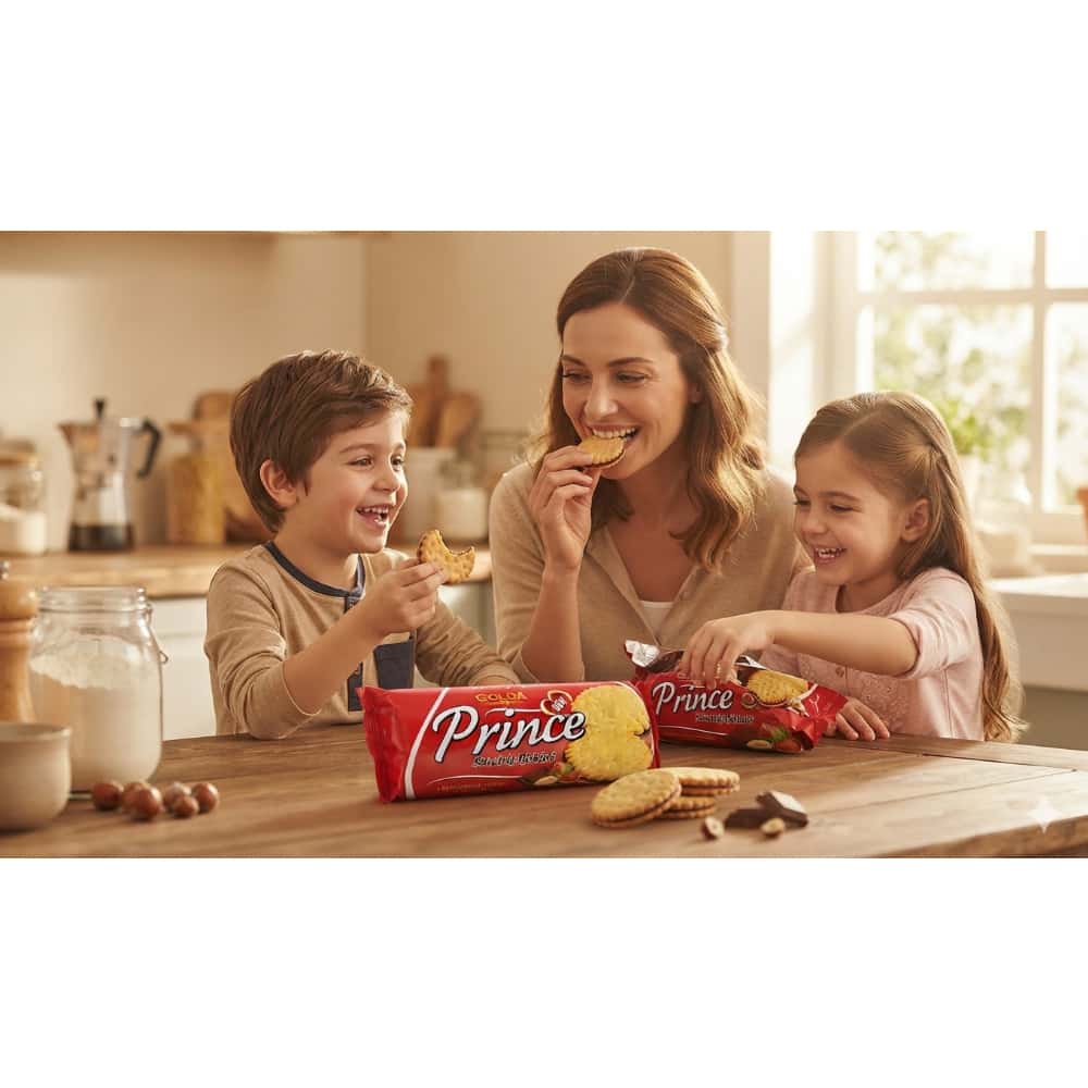 Galleta sándwich rellena con crema de cacao y avellanas Golda Prince (160 g / 5.64 oz) - Miniatura 4