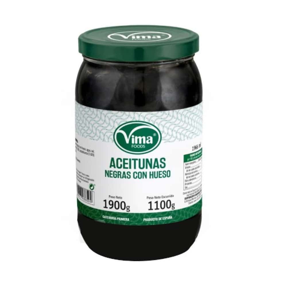Aceitunas negras con hueso Vima Foods (1.9 Kg / 4.18 lb) - Miniatura 1