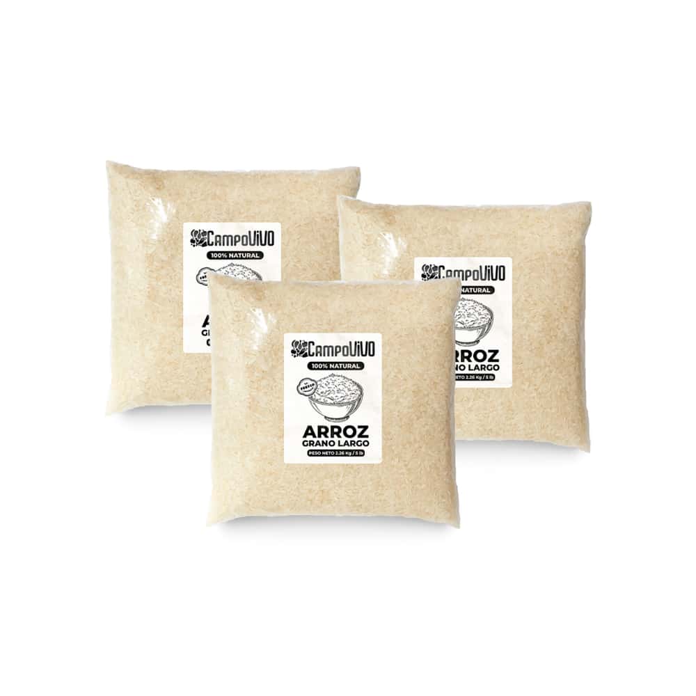 Arroz de grano largo Campo Vivo (3 x 2.26 kg / 5 lb) - Miniatura 1