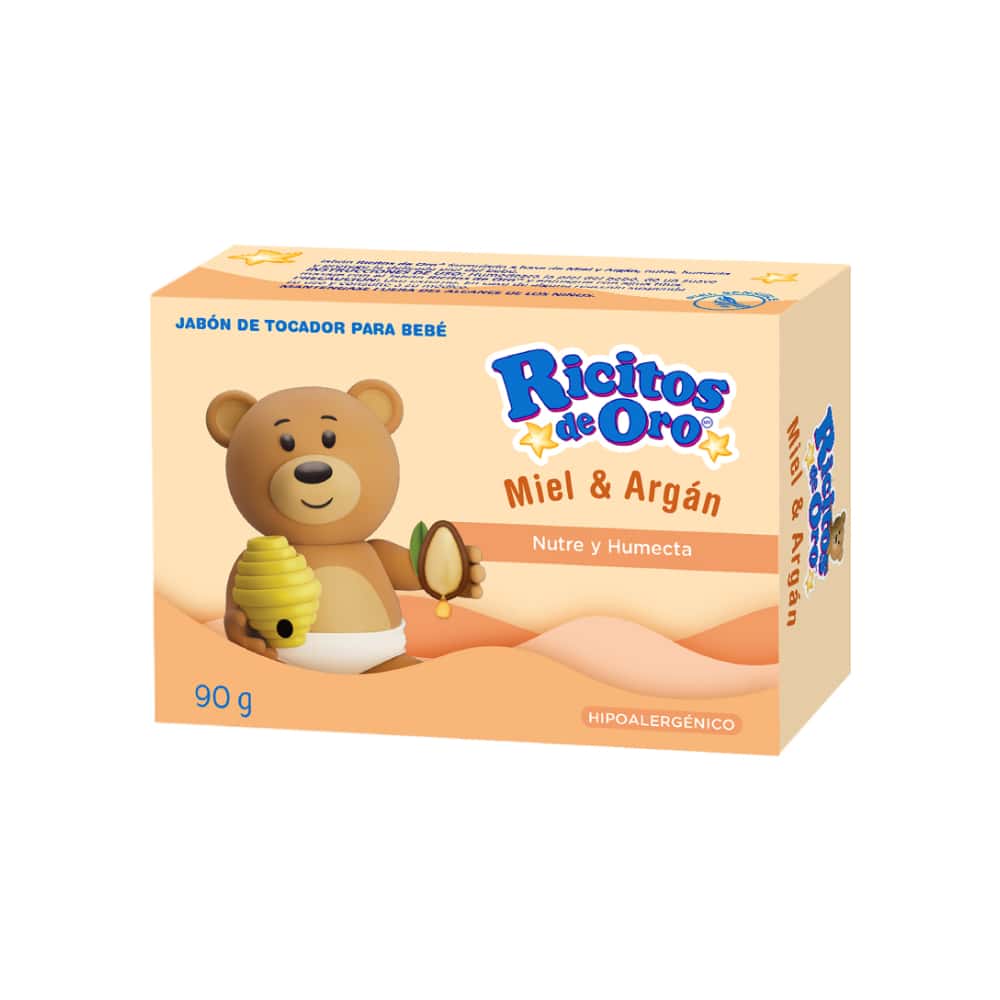 Jabón de tocador para bebé de miel y argán Ricitos de Oro (90 g / 3.17 oz) - Miniatura 3