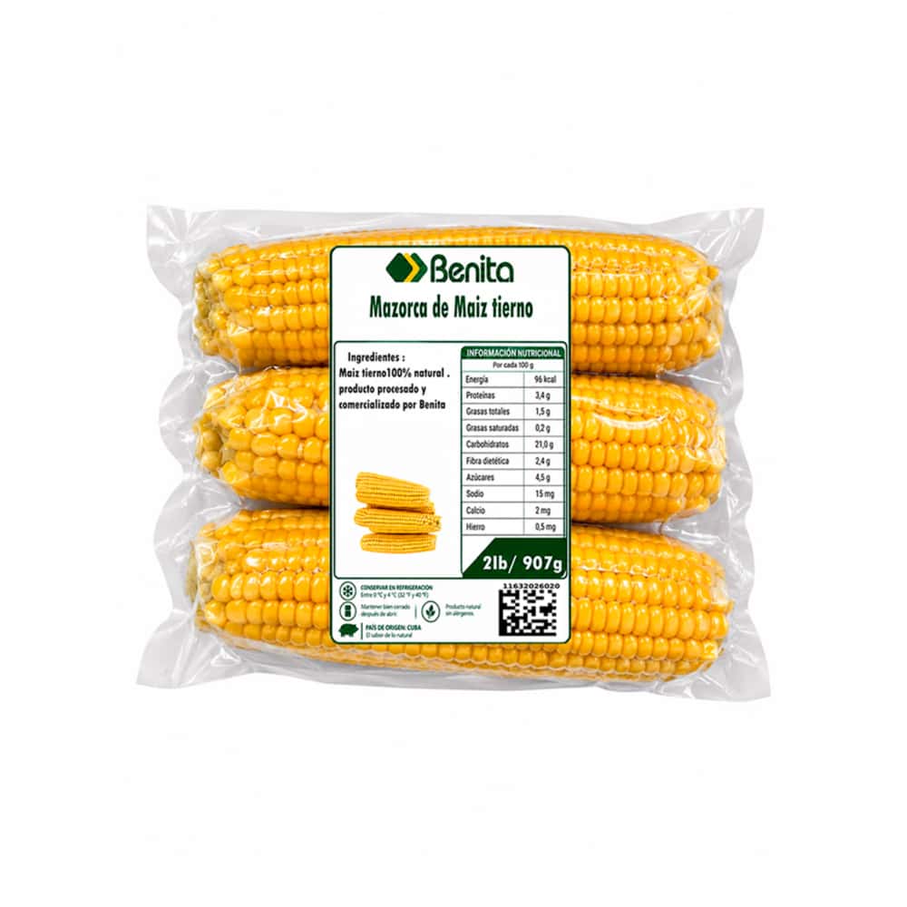 Mazorca de maíz tierno Benita (907 g / 2 lb) - Miniatura 3
