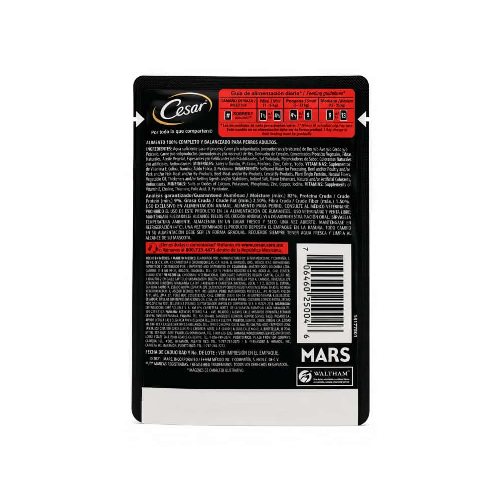 Carne de res en su jugo para perros Cesar (75 g / 2.65 oz) - Miniatura 3