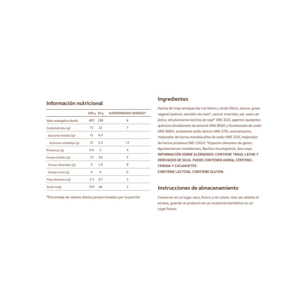 Galleta triple capa sabor chocolate con coco Distracao Marilan (3 x 280 g / 9.88 az) - Miniatura 3