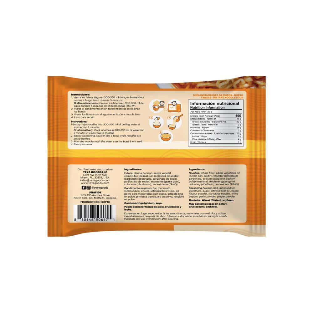 Sopa instantánea de fideos con sabor a queso YEYA (75 g / 2.6 oz) - Miniatura 2