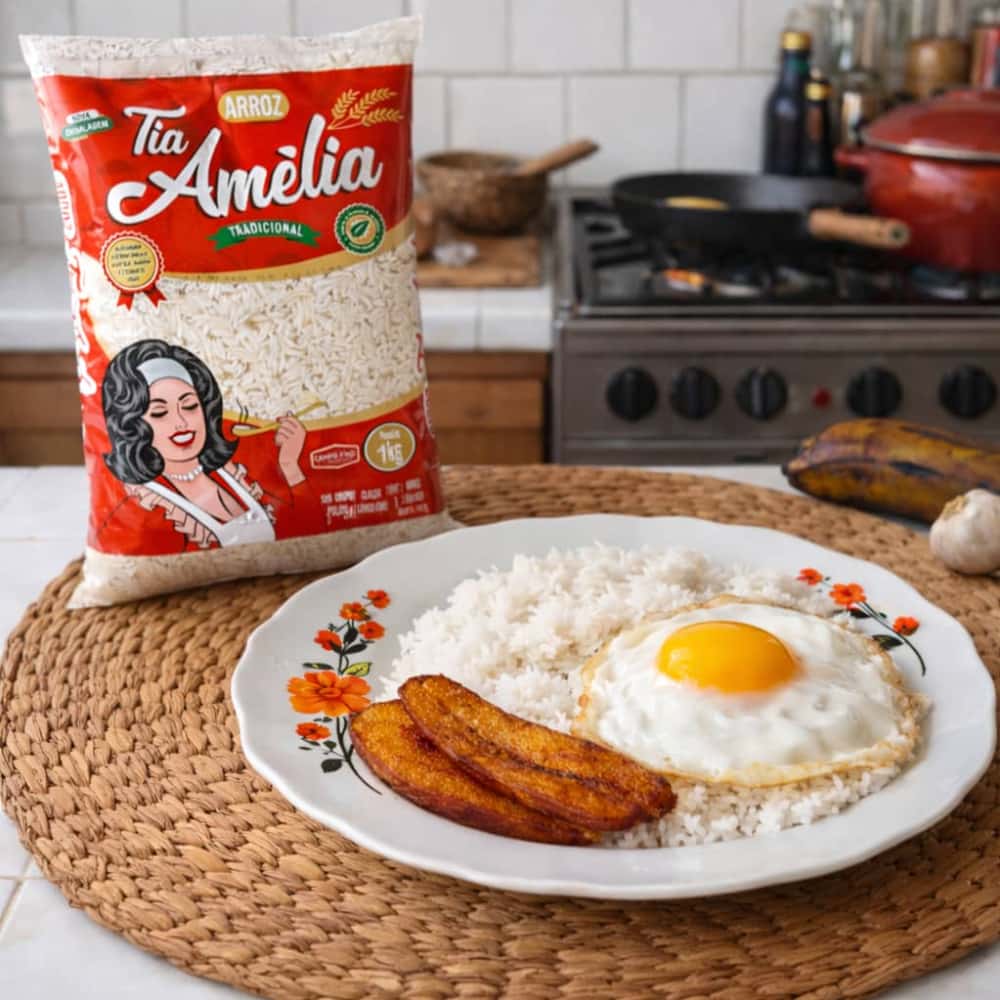 Arroz blanco de grano largo fino Tia Amélia (1 kg / 2.2 lb) - Miniatura 5