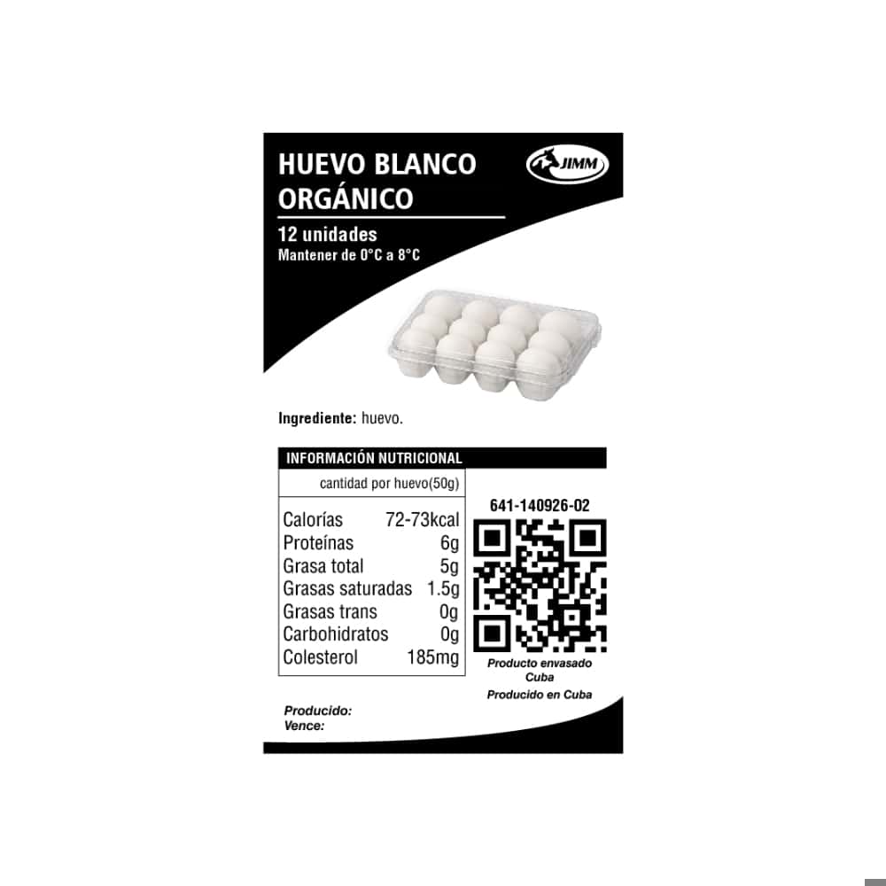 Huevos blancos orgánicos Jimm (12 U) - Miniatura 3