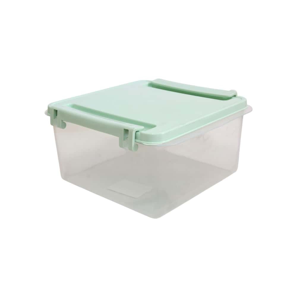 Fiambrera cuadrada de plastico color verde 2 L Casa y Menaje - Miniatura 1