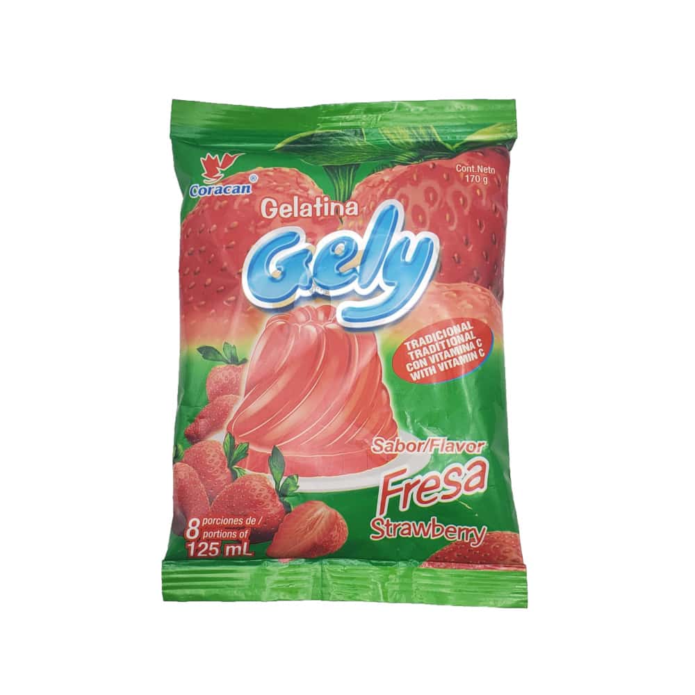 Gelatina sabor fresa Gely (170 g / 6 oz) - Miniatura 1