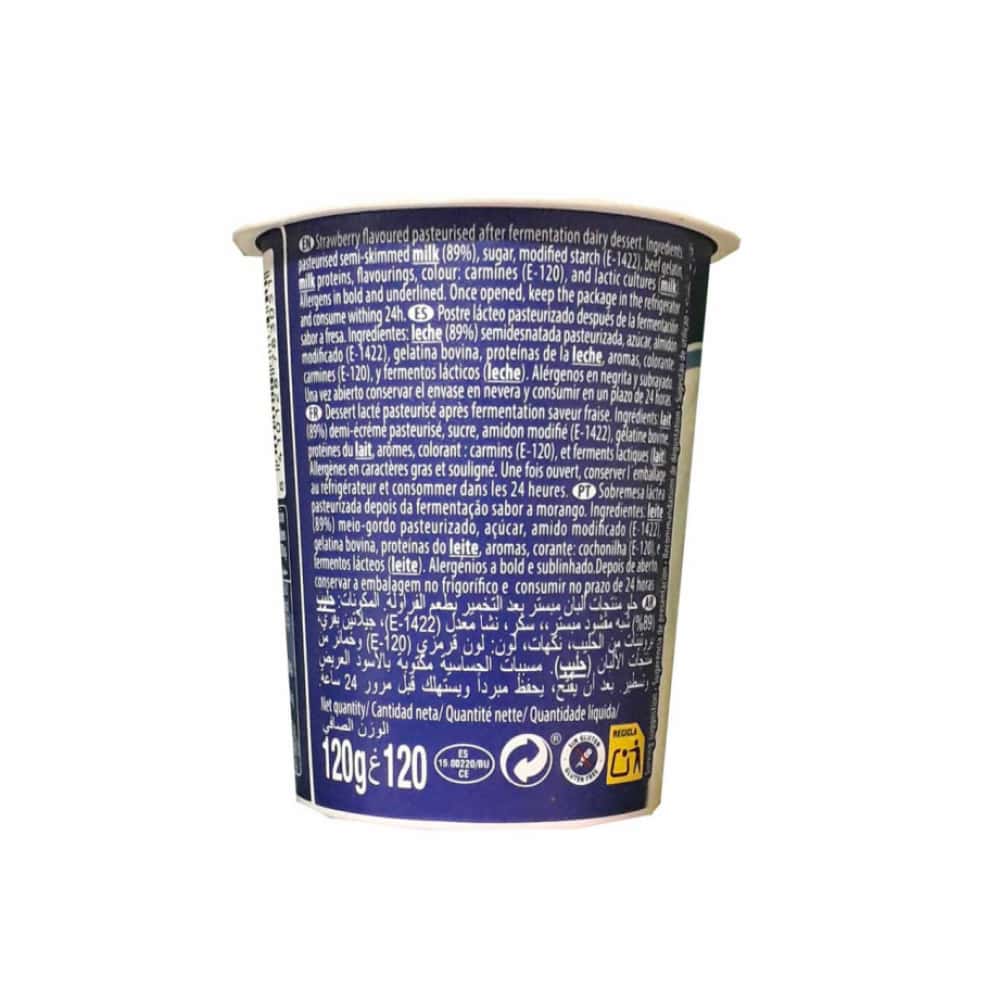 Yogurt sabor fresa Original PMI (4 x 120 g / 4.23 oz) - Miniatura 3