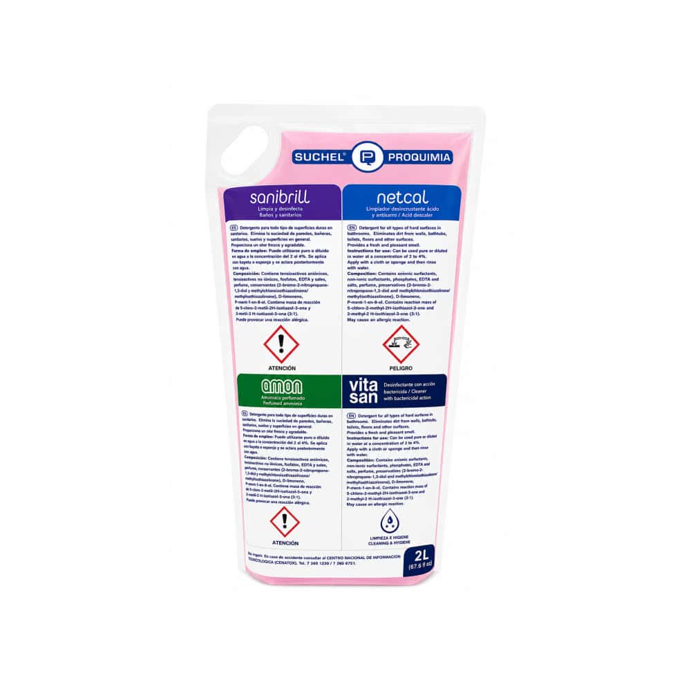 Detergente para baños Sanibrill Suchel Proquimia (2 kg / 4.40 lb) - Miniatura 2