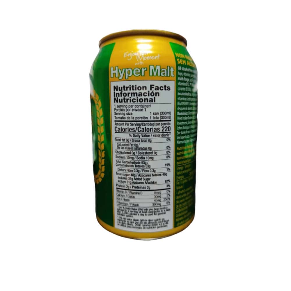 Malta sin alcohol en lata Hyper Malt (12 x 330 ml) - Miniatura 2
