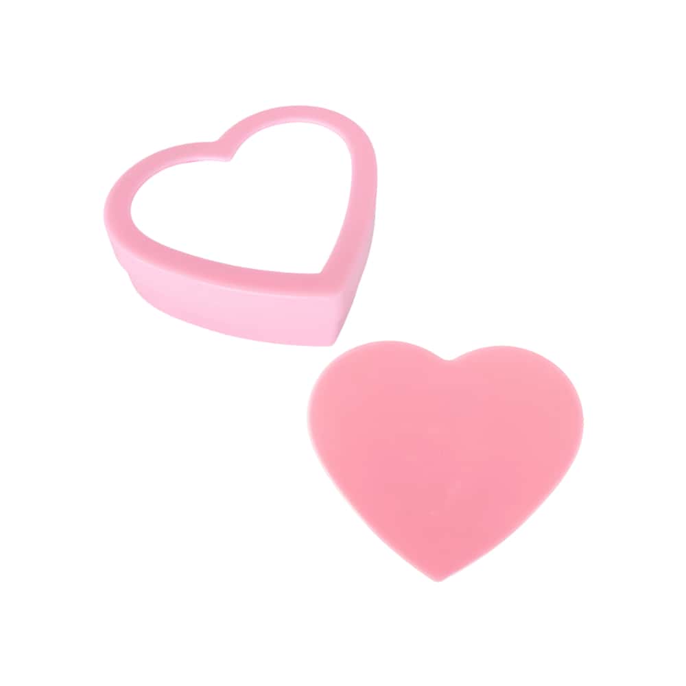 Estuche para anillos en forma de corazón rosado Gutza - Miniatura 3