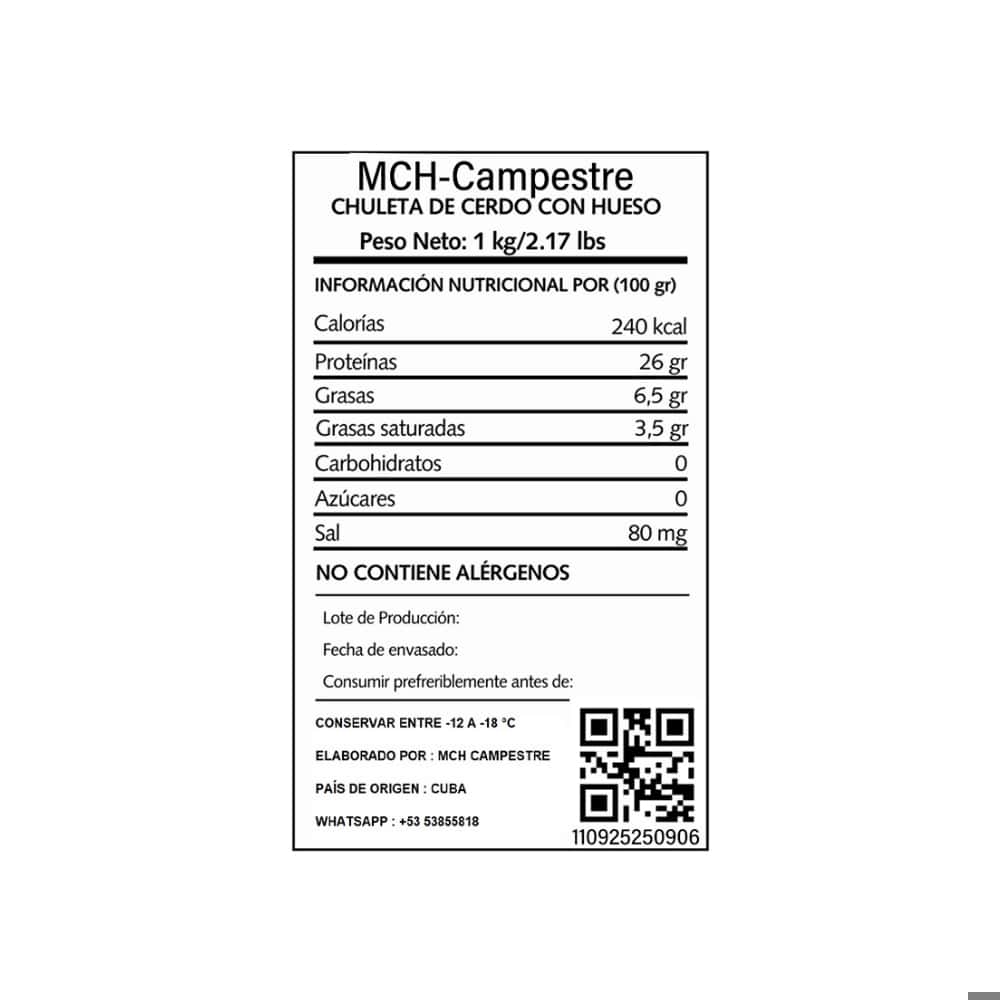 Chuleta de cerdo MCH-Campestre (1 kg / 2.17 lb) - Miniatura 3