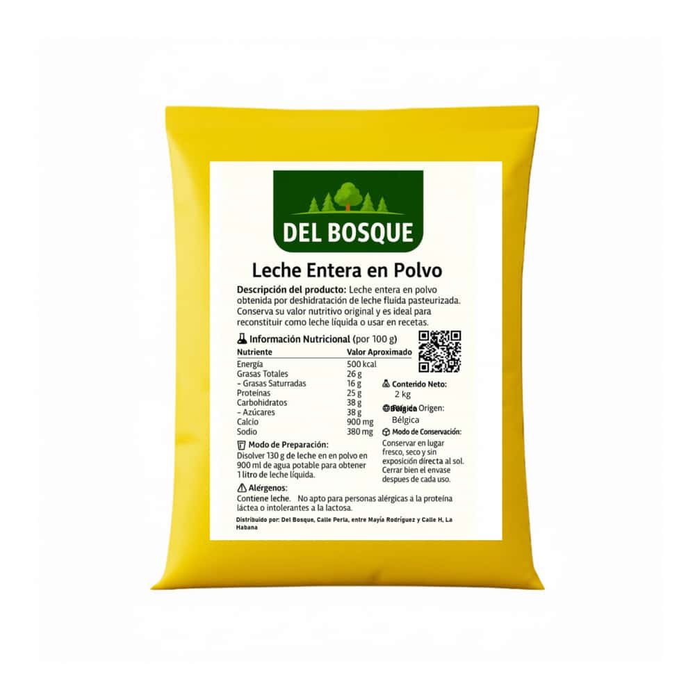 Leche en polvo entera Del Bosque (2 kg / 4.4 lb) - Miniatura 3