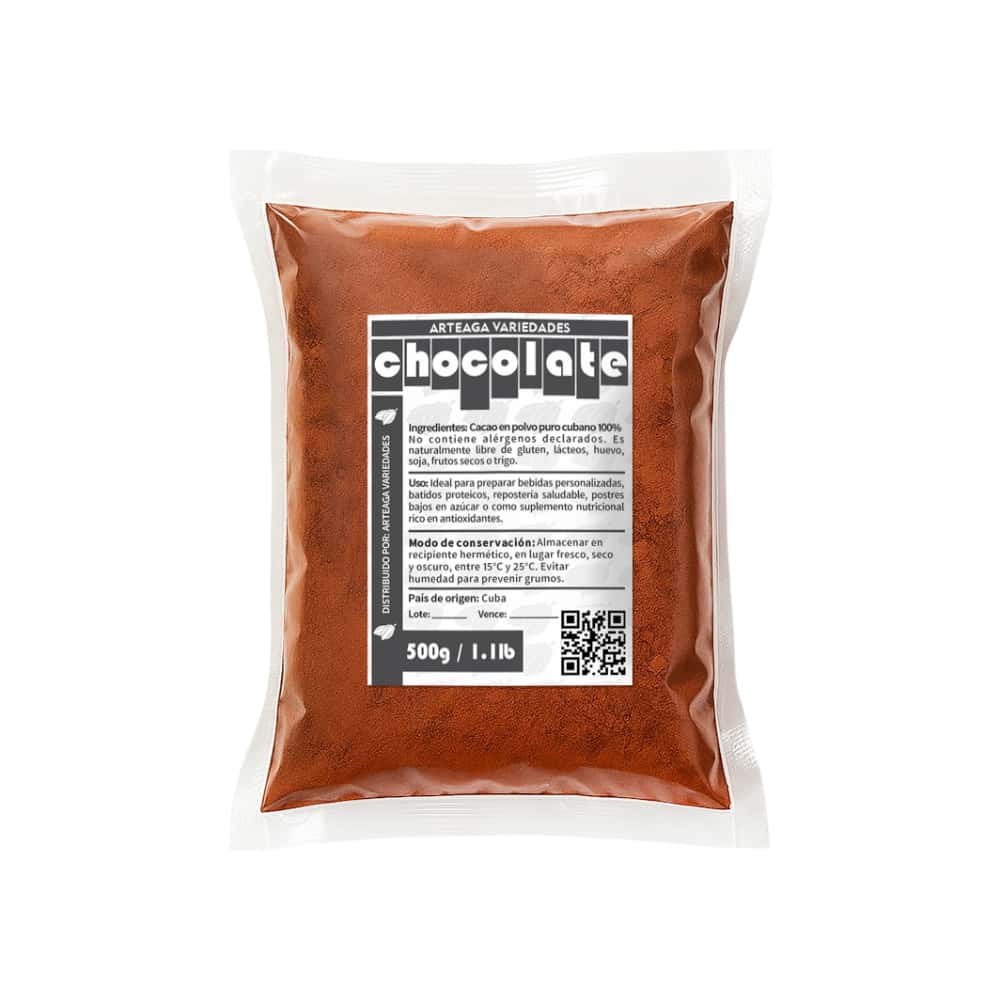 Cacao en polvo puro cubano Arteaga Variedades (500 g / 1.1 lb) - Miniatura 1