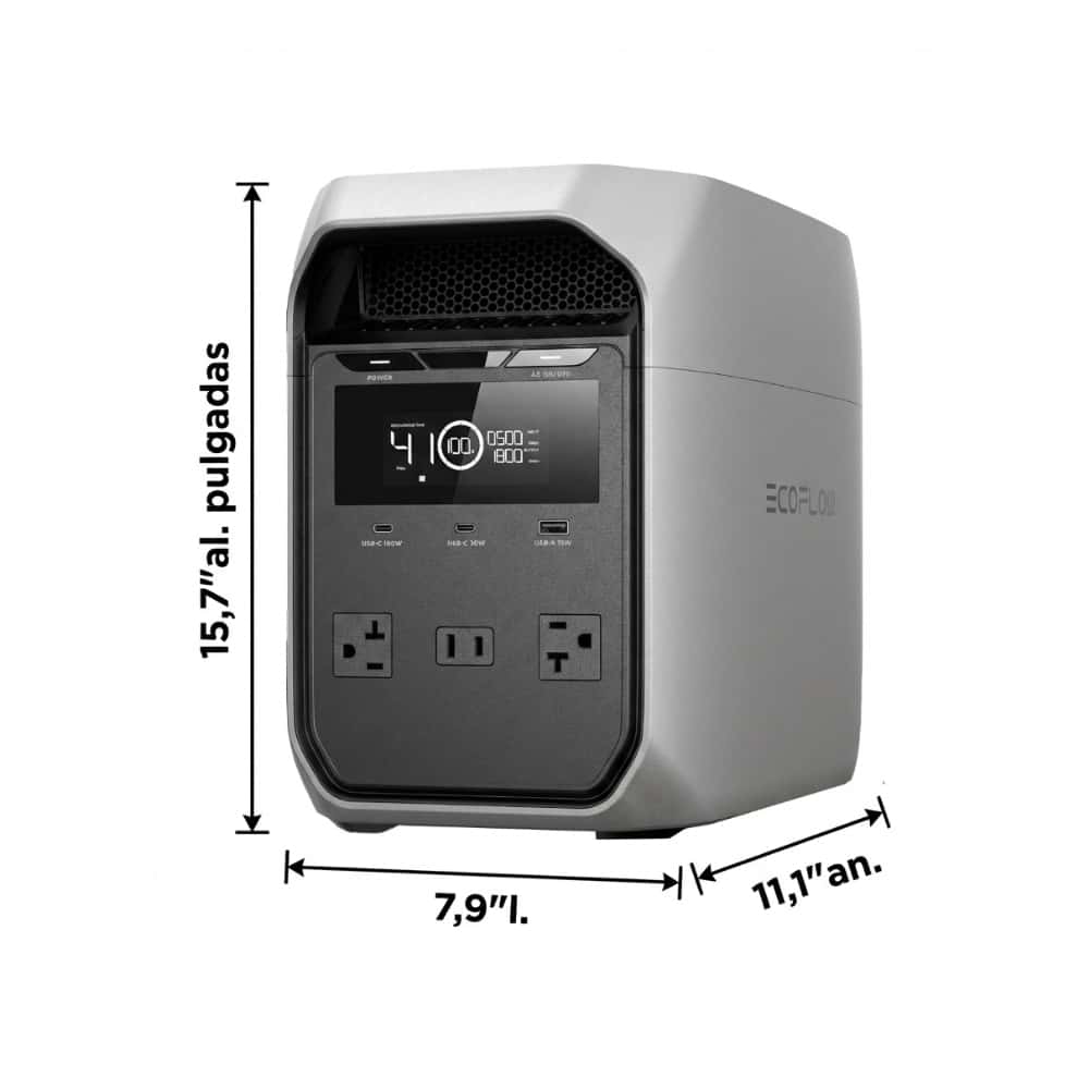 Estación de energía portátil 1024 Wh EcoFlow Delta 3 EF-DL3-C (1800 W) - Miniatura 3