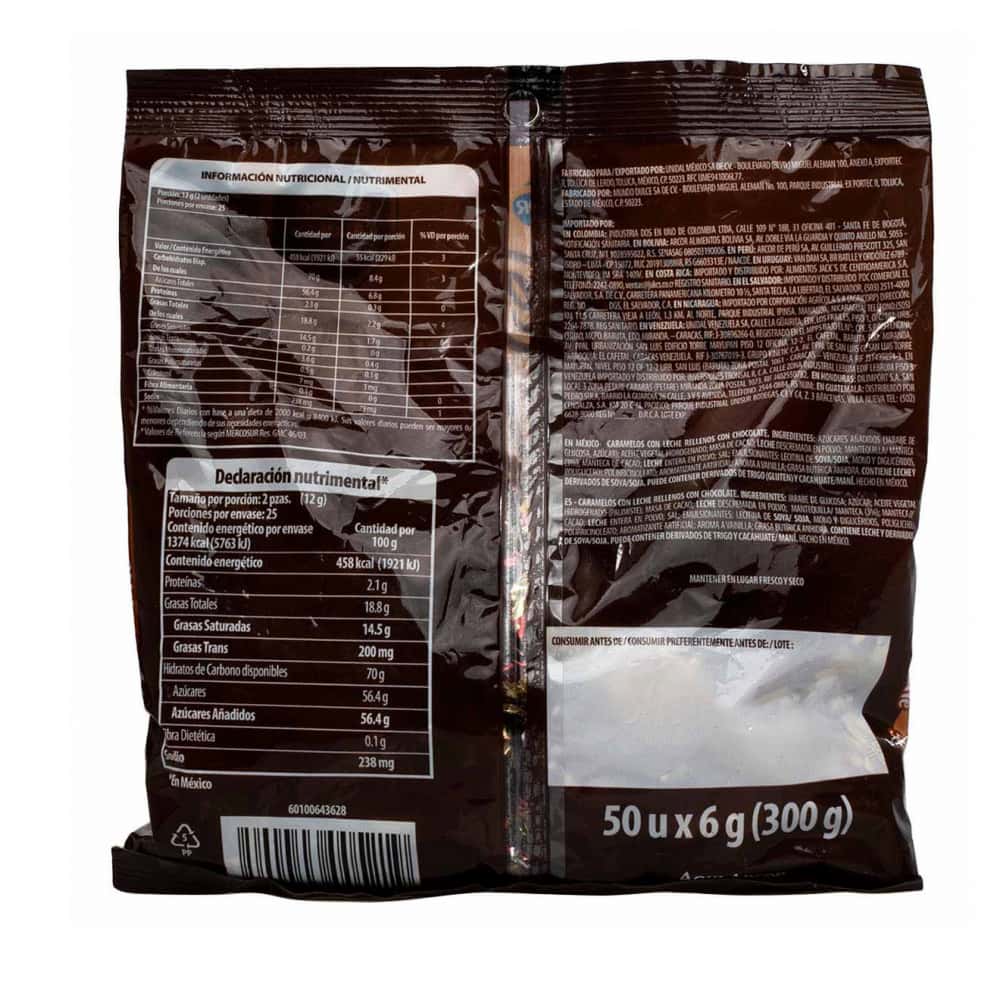 Caramelo con leche rellenos con chocolate Arcor Butter Toffees (300 g / 10.58 oz) - Miniatura 2