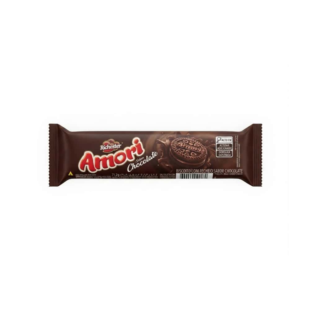 Galletas de chocolate con relleno sabor chocolate Amori Richester (71 g / 2.5 oz) - Miniatura 1