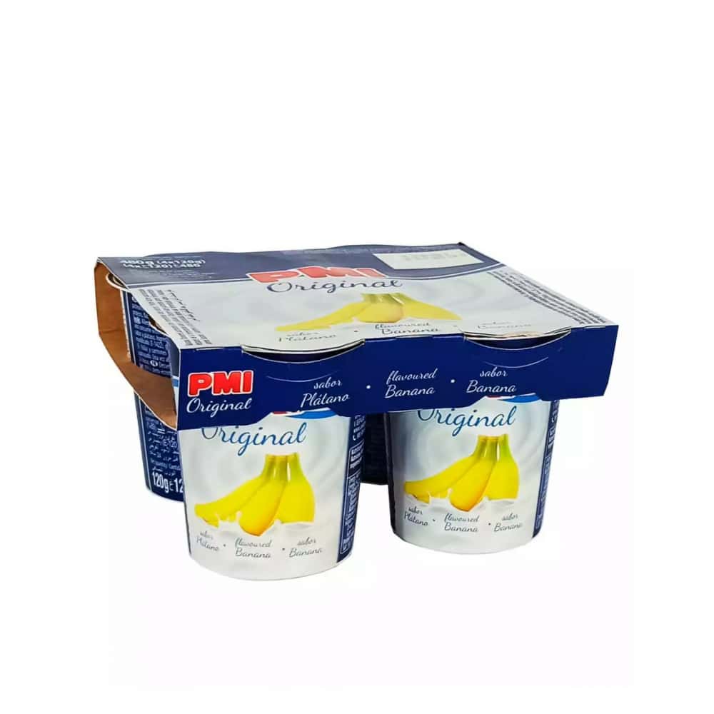 Yogurt sabor plátano Original PMI (4 x 120 g / 4.23 oz) - Miniatura 1