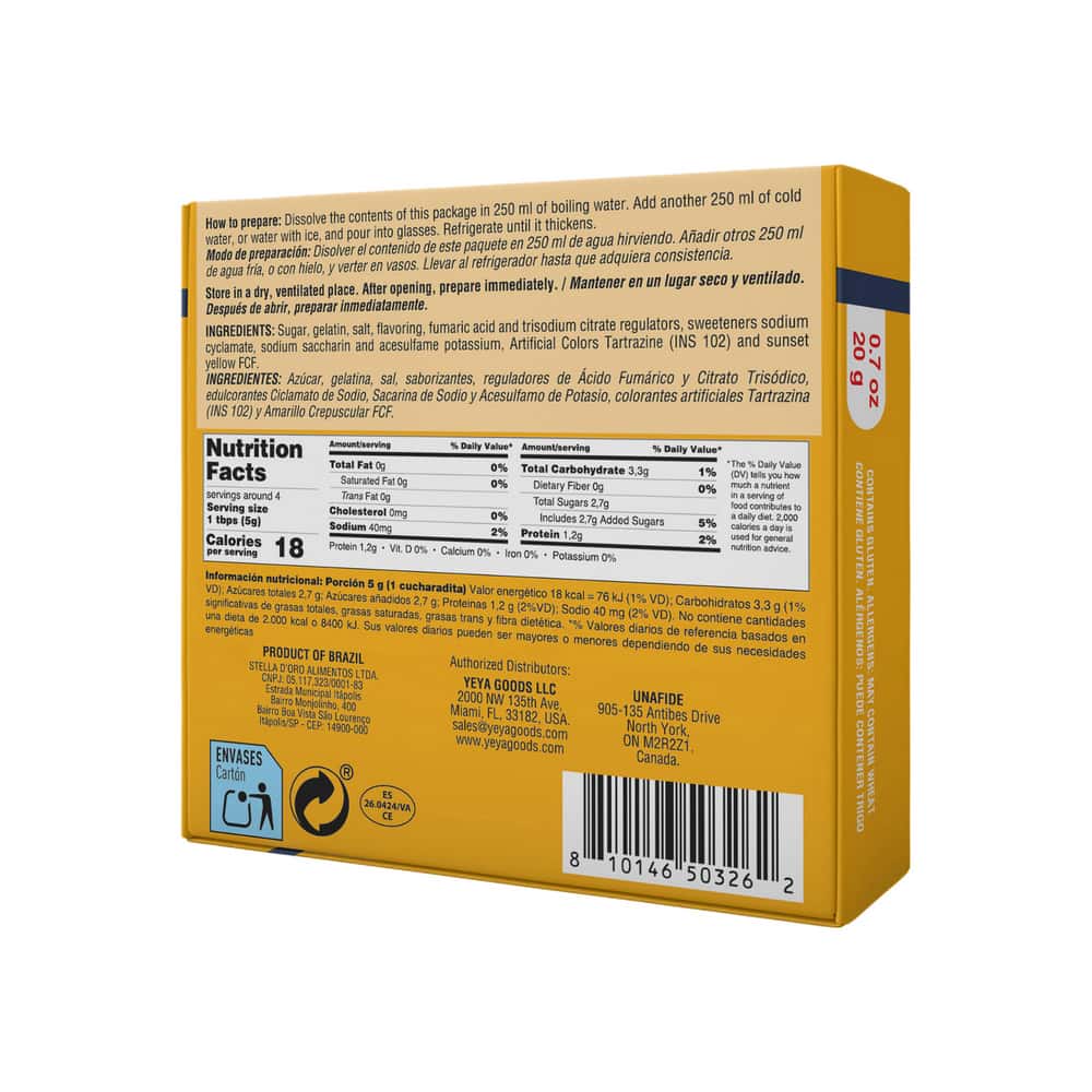 Gelatina sabor maracuyá YEYA (3 x 20 g) - Miniatura 2