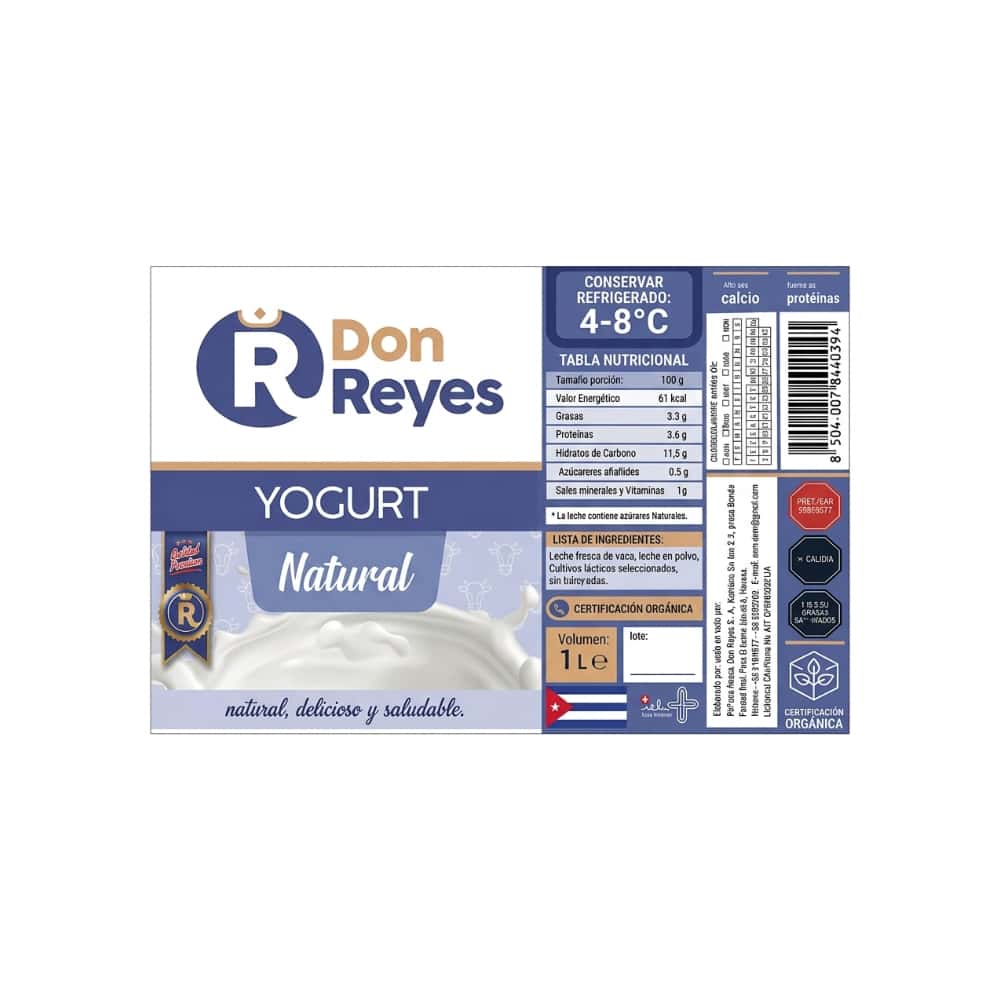 Yogurt natural Don Reyes (1 L) - Miniatura 3