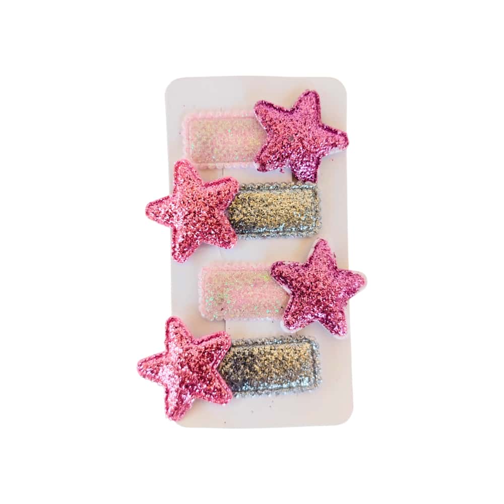 Ganchos en forma de estrellas con brillo para el cabello Tiara (4 U) - Miniatura 6