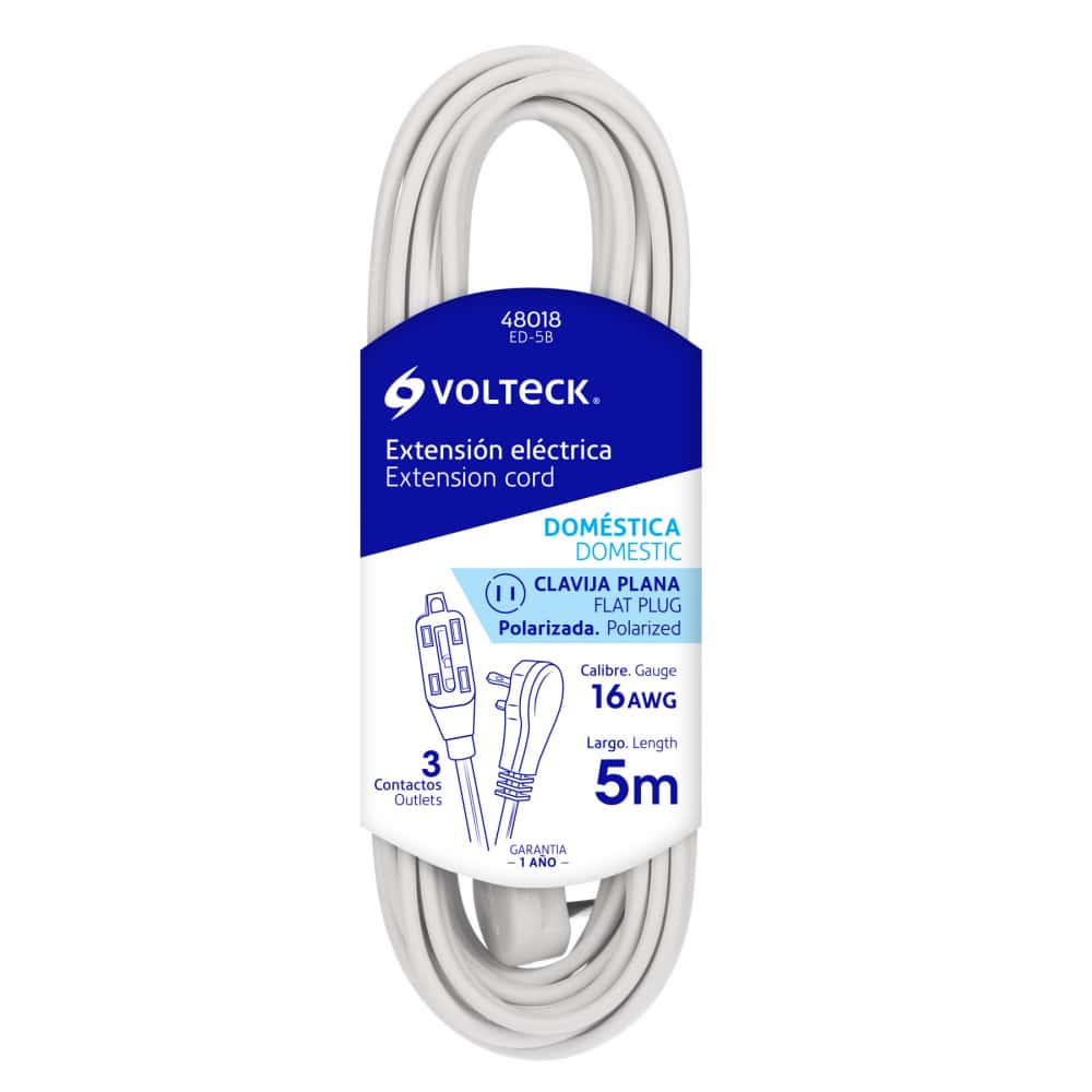 Extensión eléctrica de 5m Volteck 48018 - Miniatura 1