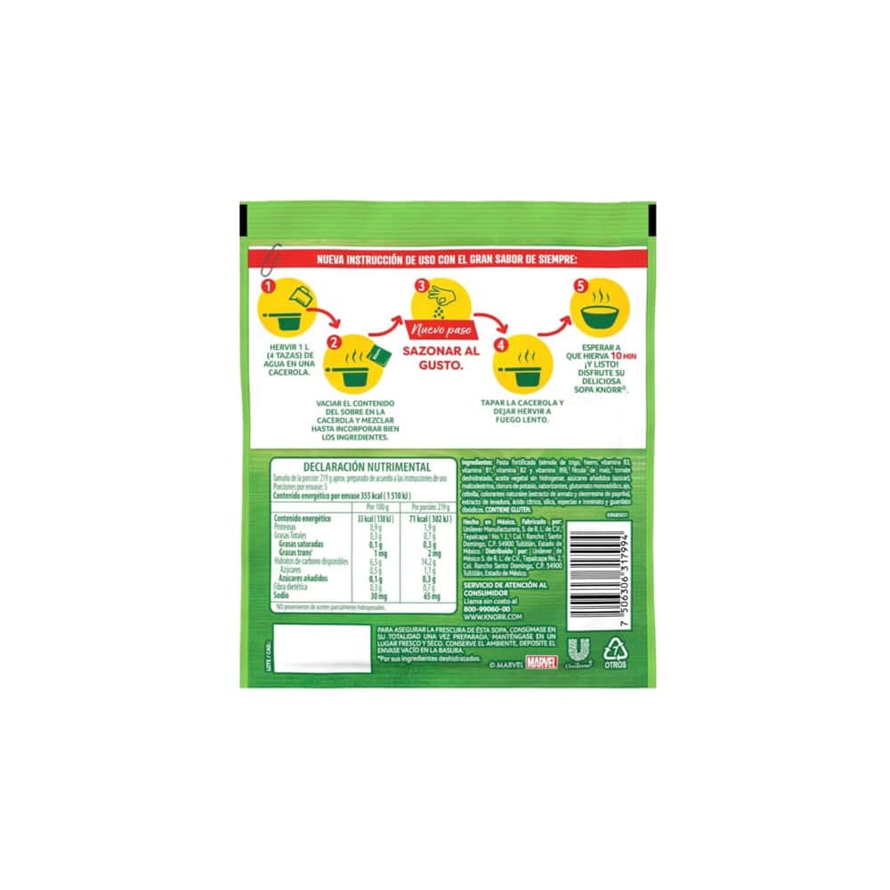 Sopa para niños con forma de Avengers Knorr (95 g / 3.35 oz) - Miniatura 2