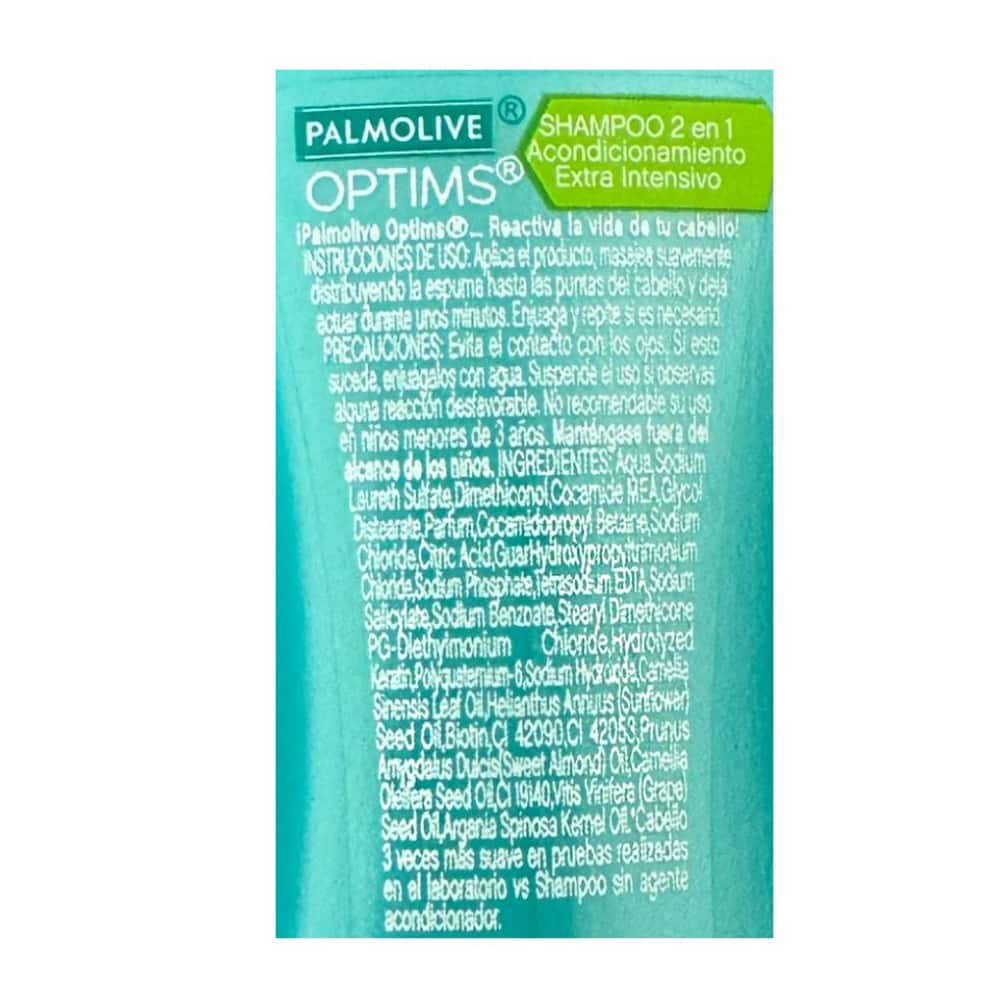 Champú 2 en 1 acondicionamiento extra intensivo Palmolive Optims (60 ml) - Miniatura 3