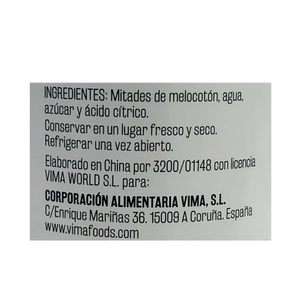 Melocotón en almibar Vima Foods (425 g / 14.99 oz) - Miniatura 3