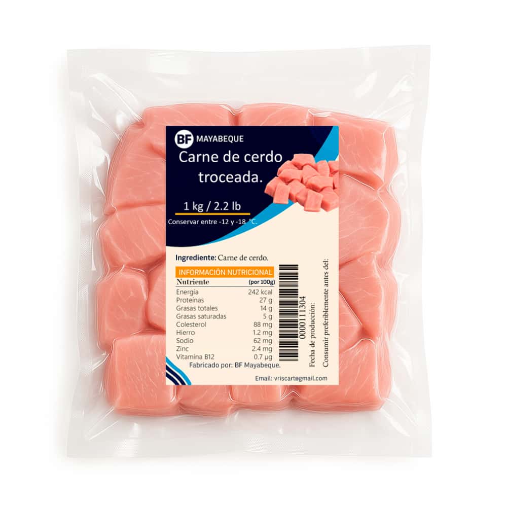 Carne de cerdo troceada BF Mayabeque (1 kg / 2.2 lb) - Miniatura 6