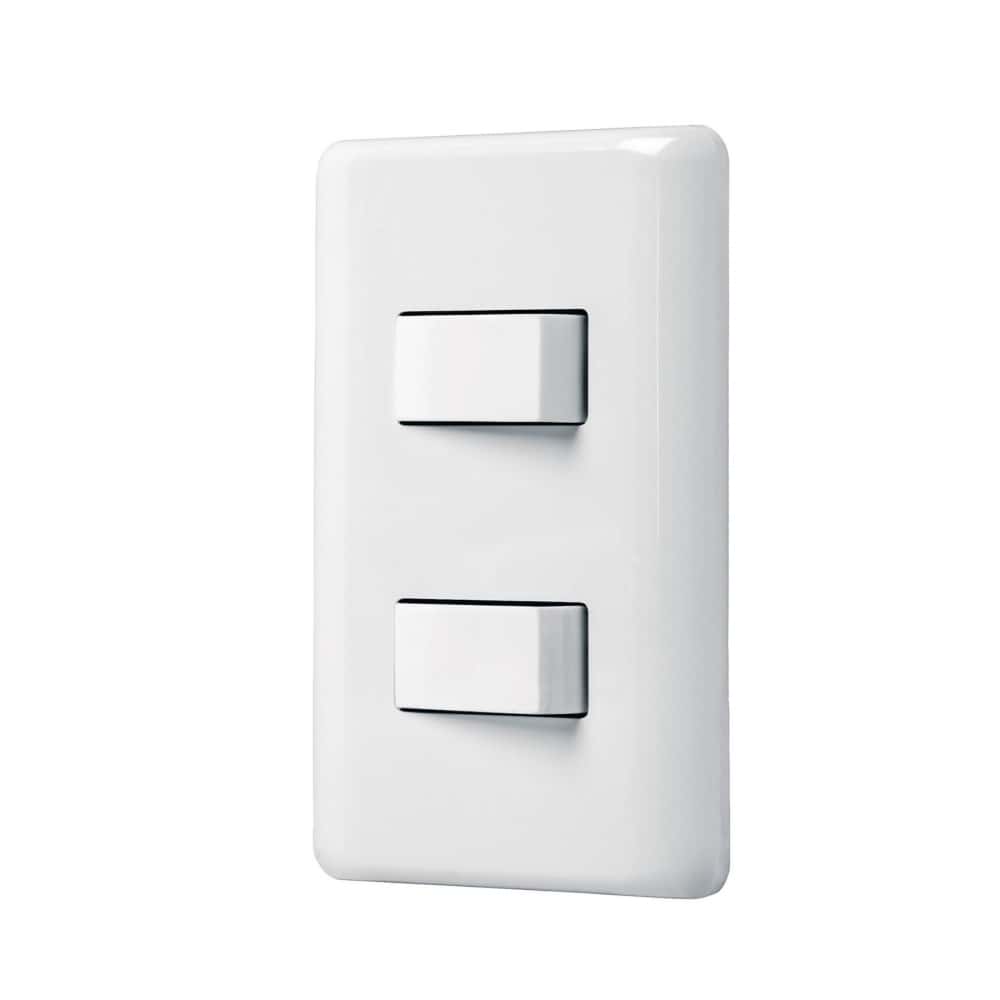 Placa con 2 interruptores sencillos Volteck PA-APDO-B - Miniatura 1
