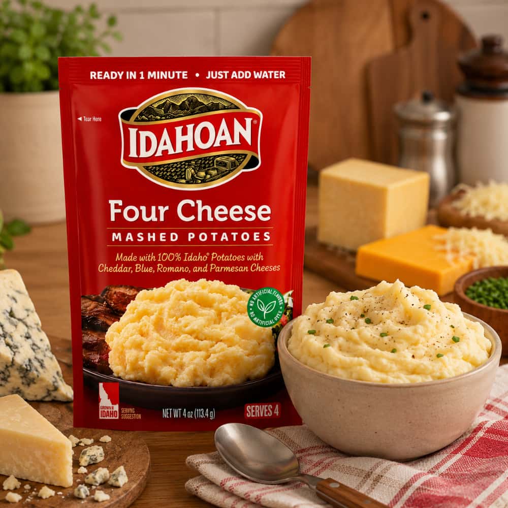 Puré instantáneo de papas cuatro quesos Idahoan (113.4 g / 4 oz) - Miniatura 4
